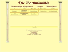 Tablet Screenshot of bartlmaemuehle.bartlmaeschreiner.de