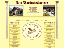 Tablet Screenshot of bartlmaeschreiner.de